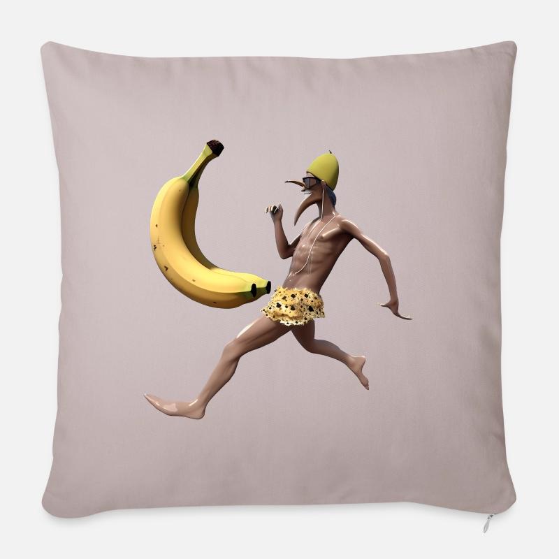 BANANE - Sofakissenbezug 45 x 45 cm - helles Taupe