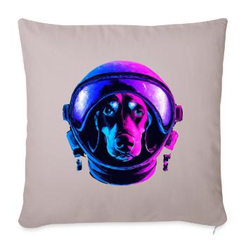 Dachshund Astronaut Dog Gift Wiener Dog - Sofa pillowcase 17,3'' x 17,3'' (45 x 45 cm) - light taupe - Front