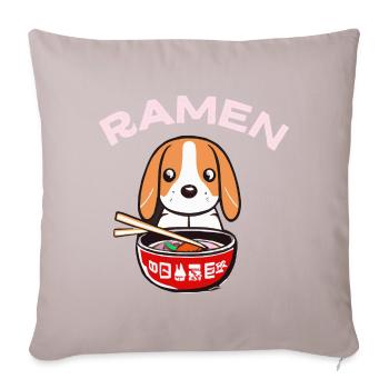 Ramen Lover Beagle Japan Dog Gift Retro - Sofa pillowcase 17,3'' x 17,3'' (45 x 45 cm) - light taupe - Front