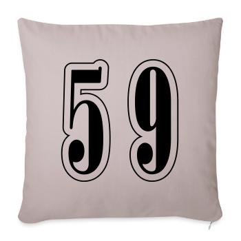 59 Symbole numérique - Housse de coussin décorative 45 x 45 cm - taupe clair - Devant