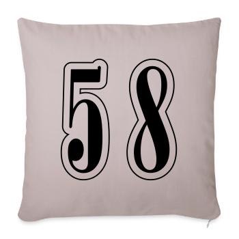 58 Symbole numérique - Housse de coussin décorative 45 x 45 cm - taupe clair - Devant