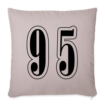 95 Number Symbol - Sofa pillowcase 17,3'' x 17,3'' (45 x 45 cm) - light taupe - Front
