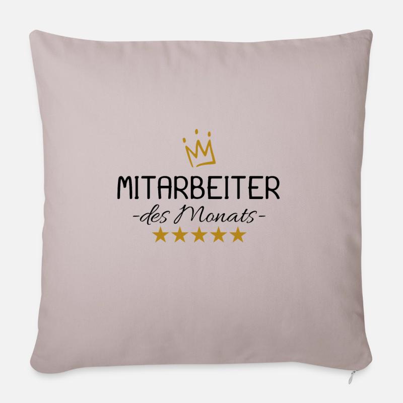 Mitarbeiter des Monats - Sofakissenbezug 45 x 45 cm - helles Taupe