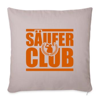 Säufer Club Team Saufen - Sofakissenbezug 45 x 45 cm - helles Taupe - Vorne