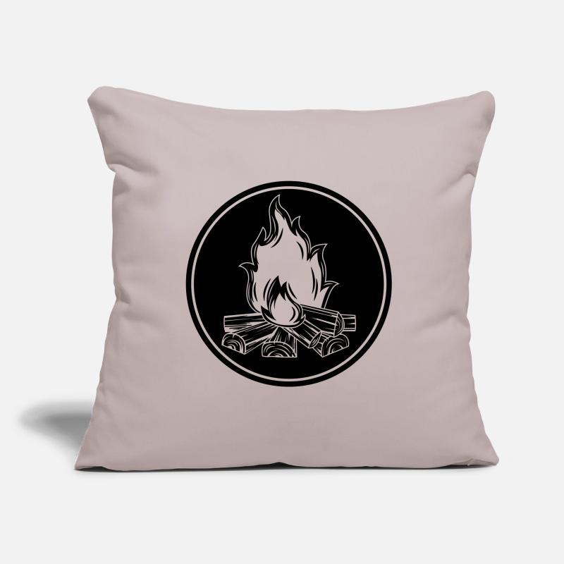 campfire flame symbol fire Sofa pillowcase 17,3'' x 17,3'' (45 x 45 cm)