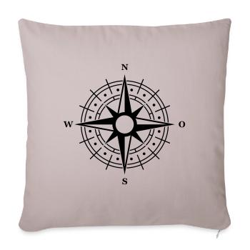 symbole de la boussole - Housse de coussin décorative 45 x 45 cm - taupe clair - Devant