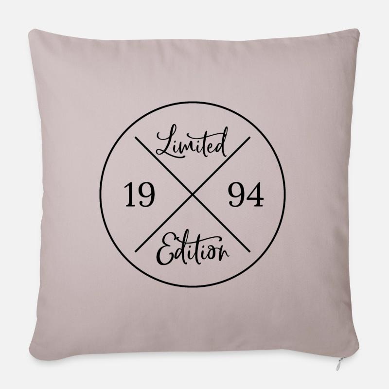 Limited Edition 1994 Geburtstag Geschenk - Sofakissenbezug 45 x 45 cm - helles Taupe