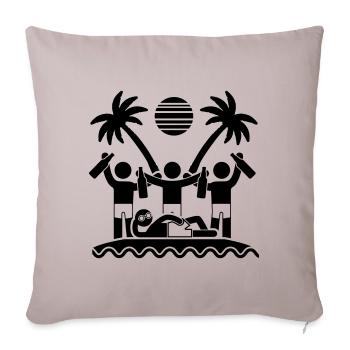 Fête vacances symbole été - Housse de coussin décorative 45 x 45 cm - taupe clair - Devant