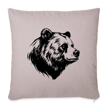 Bear Grizzly Animal - Sofa pillowcase 17,3'' x 17,3'' (45 x 45 cm) - light taupe - Front