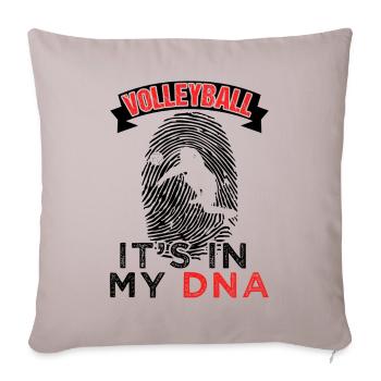 Volleyball drôle c'est dans mon cadeau d'ADN - Housse de coussin décorative 45 x 45 cm - taupe clair - Devant