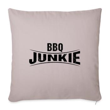 BBQ Junkie Logo Badge - Sofa pillowcase 17,3'' x 17,3'' (45 x 45 cm) - light taupe - Front