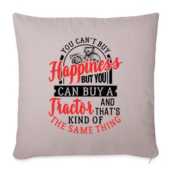 Farmer Happiness Buy A Tractor - Sofakissenbezug 45 x 45 cm - helles Taupe - Vorne