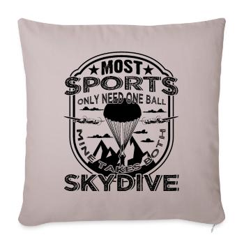 Skydive Funny Sports Gift Skydiving - Sofa pillowcase 17,3'' x 17,3'' (45 x 45 cm) - light taupe - Front