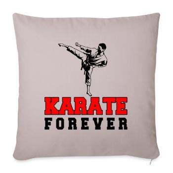 Karaté Pour Toujours - Housse de coussin décorative 45 x 45 cm - taupe clair - Devant