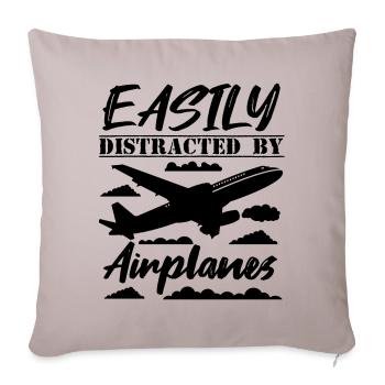 Commercial Airplane Aircraft Aviator Pilot - Sofakissenbezug 45 x 45 cm - helles Taupe - Vorne