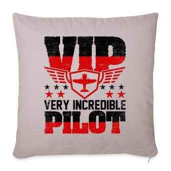 Airplane Aircraft Aviator Commercial Airline Pilot - Sofa pillowcase 17,3'' x 17,3'' (45 x 45 cm) - light taupe - Front
