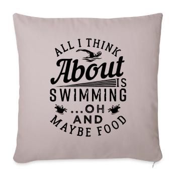 Swim Swimming Fan Lover Sport - Sofa pillowcase 17,3'' x 17,3'' (45 x 45 cm) - light taupe - Front