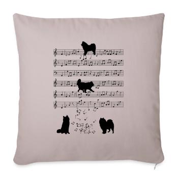 Samoyed Dog Partition De Musique Cadeau - Housse de coussin décorative 45 x 45 cm - taupe clair - Devant