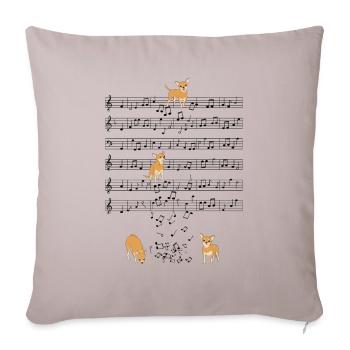 Chihuahua Dog Partition De Musique Cadeau - Housse de coussin décorative 45 x 45 cm - taupe clair - Devant