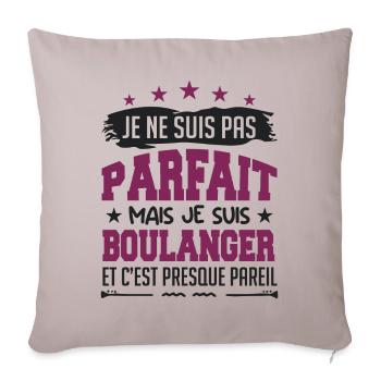 je ne suis pas parfait BOULANGER | boulanger - Housse de coussin décorative 45 x 45 cm - taupe clair - Devant