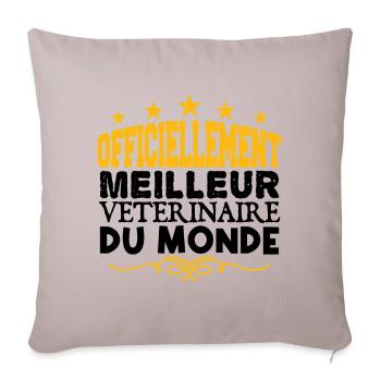 Vétérinaire | le Meilleur Vétérinaire cadeau Vétér - Housse de coussin décorative 45 x 45 cm - taupe clair - Devant