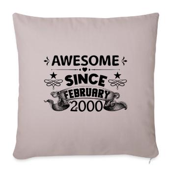 February 2000 | Awesome 2000 | born in February - Housse de coussin décorative 45 x 45 cm - taupe clair - Devant