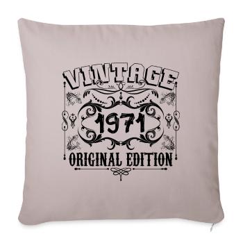 1971 | Vintage Aged Original 1971 birthday gift - Housse de coussin décorative 45 x 45 cm - taupe clair - Devant