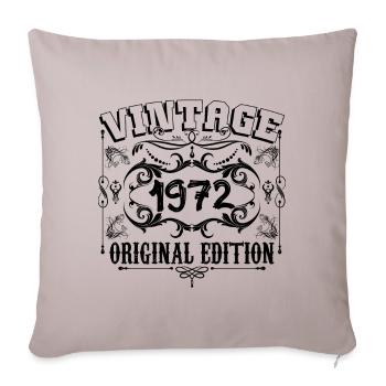 1972| Vintage Aged Original 1972 Geburtstagsgeschenk - Sofakissenbezug 45 x 45 cm - helles Taupe - Vorne