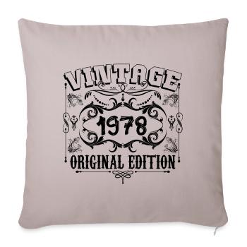 1978 | Vintage Aged Original 1978 birthday gift - Housse de coussin décorative 45 x 45 cm - taupe clair - Devant