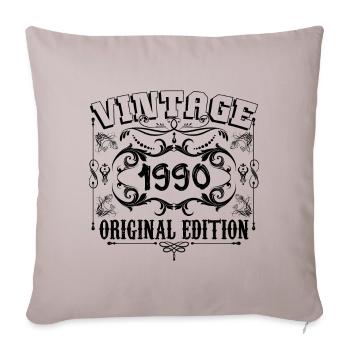 1990 | Vintage Aged Original 1990 birthday gift - Housse de coussin décorative 45 x 45 cm - taupe clair - Devant