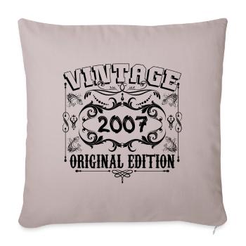 2007 | Vintage Aged Original 2007 Geburtstagsgeschenk - Sofakissenbezug 45 x 45 cm - helles Taupe - Vorne