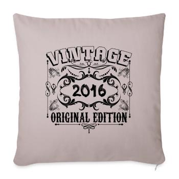 2016 | Vintage Aged Original 2016 birthday gift - Sofa pillowcase 17,3'' x 17,3'' (45 x 45 cm) - light taupe - Front