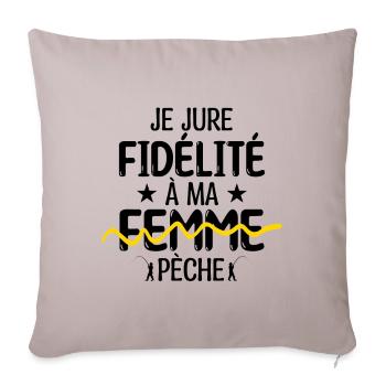 Pêcheur cadeau | cadeau pour un fan de pêche - Housse de coussin décorative 45 x 45 cm - taupe clair - Devant