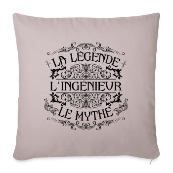 Ingénieur | la légende Ingénieur le mythe - Housse de coussin décorative 45 x 45 cm - taupe clair - Devant