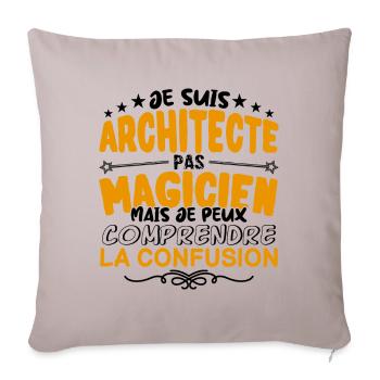 Architecte pas Magicien | le Meilleur Architecte - Housse de coussin décorative 45 x 45 cm - taupe clair - Devant