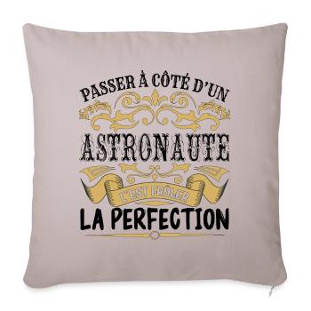 Astronaute | le Meilleur cadeau Astronaute - Housse de coussin décorative 45 x 45 cm - taupe clair - Devant