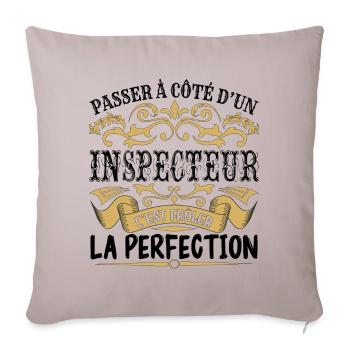 Inspecteur | le Meilleur cadeau Inspecteur - Housse de coussin décorative 45 x 45 cm - taupe clair - Devant