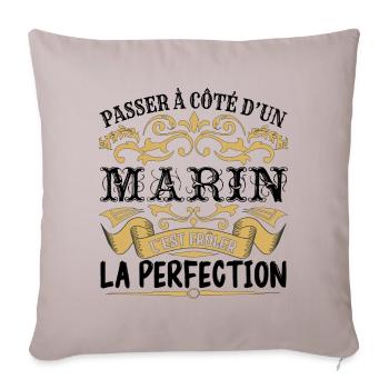 Marin | le Meilleur cadeau Marin - Housse de coussin décorative 45 x 45 cm - taupe clair - Devant