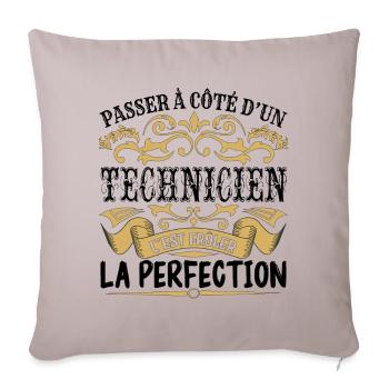 Technicien | le Meilleur cadeau Technicien - Housse de coussin décorative 45 x 45 cm - taupe clair - Devant