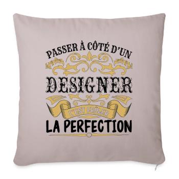 Designer | le Meilleur cadeau Designer - Housse de coussin décorative 45 x 45 cm - taupe clair - Devant