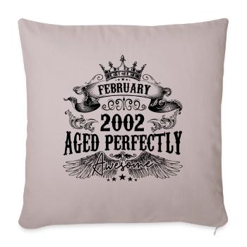 2002 | February Aged Perfectly 2002 birthday gift - Housse de coussin décorative 45 x 45 cm - taupe clair - Devant