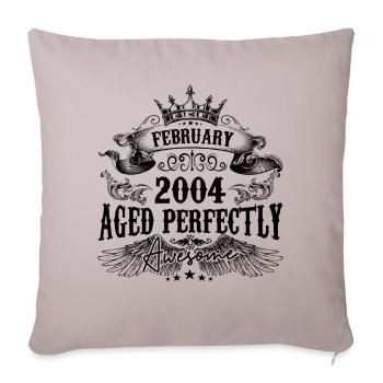 2004| February Aged Perfectly 2004 birthday gift - Sofa pillowcase 17,3'' x 17,3'' (45 x 45 cm) - light taupe - Front