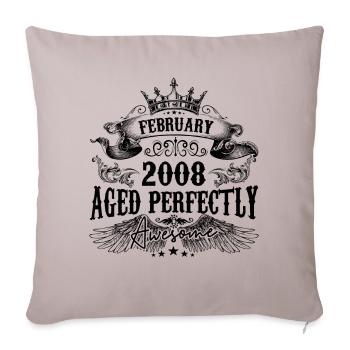 2008 | February Aged Perfectly 2008 birthday gift - Sofa pillowcase 17,3'' x 17,3'' (45 x 45 cm) - light taupe - Front