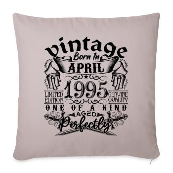 Anniversaire 1995 Avril 1995 ! né en Avril 1995 - Housse de coussin décorative 45 x 45 cm - taupe clair - Devant