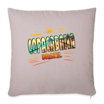 Copacabana Brasilien Beach Vibes Reisesouvenir - Sofakissenbezug 45 x 45 cm - helles Taupe - Vorne
