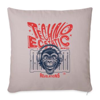 Techno Ecstatic Revelations DJ Shirt - Sofa pillowcase 17,3'' x 17,3'' (45 x 45 cm) - light taupe - Front