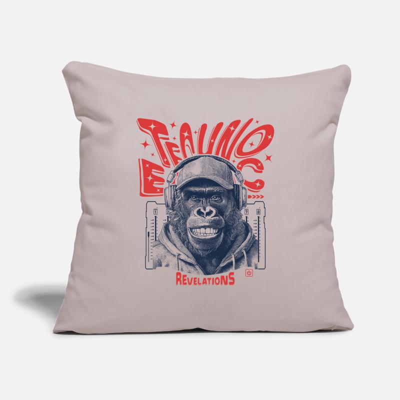 Chemise Ecstatic Monkey – Techno, Rhythm & Bass Housse de coussin décorative 45 x 45 cm