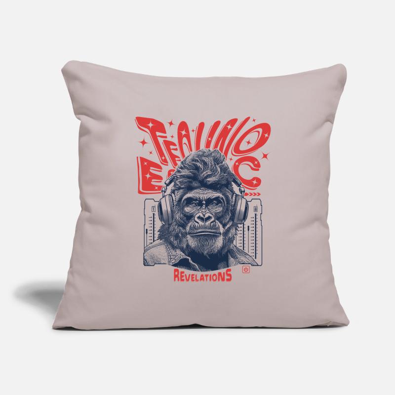 Techno Gorilla Shirt – Urban Sound & Style Sofa pillowcase 17,3'' x 17,3'' (45 x 45 cm)