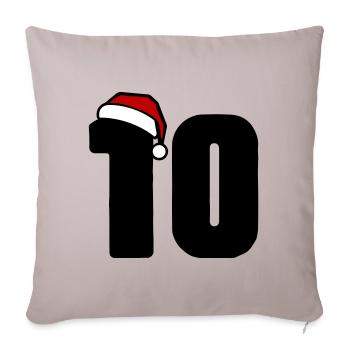 10 Numéro de Noël - Housse de coussin décorative 45 x 45 cm - taupe clair - Devant