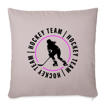 Joueur de club de l’équipe de hockey sur glace - Housse de coussin décorative 45 x 45 cm - taupe clair - Devant